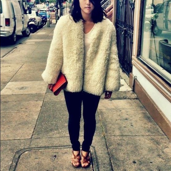 White Shag Statement Jacket - Picture 8 of 8